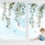 Whaline 9 Sheets Spring Flowers Window Clings Eucalyptus Flo... - Image 5