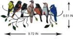 Multicolor Birds On-A-Wire, Metal Bird Series Art Ornaments Pendant Hanging for Windows or Doors Home Decoration, Gifts for Bird Lovers(7 Birds) - Image 5