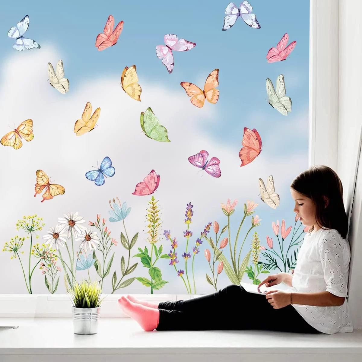 Horaldaily 50 PCS Spring Summer Window Cling Sticker, Waterc... - Image 5