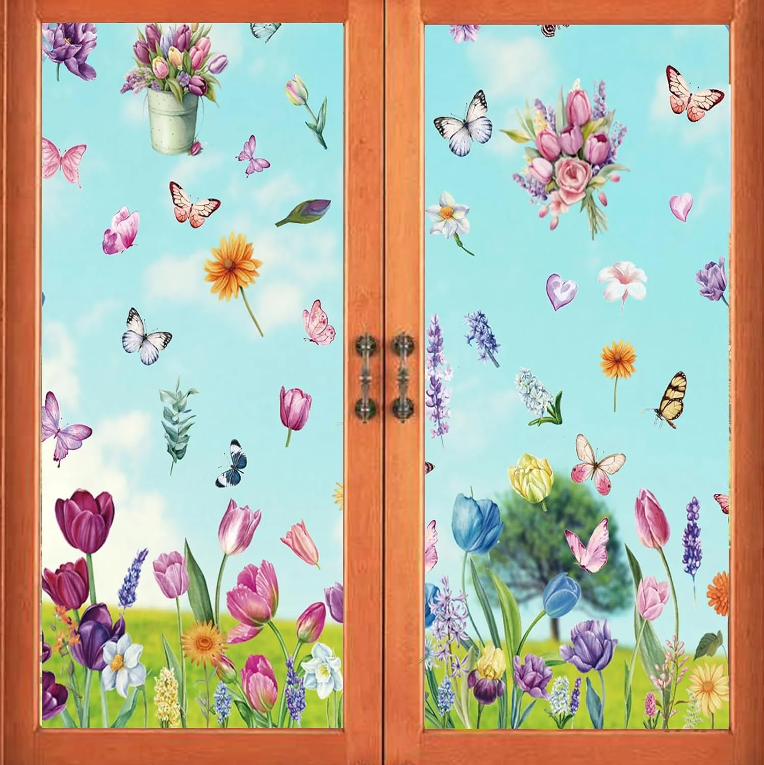 iMant Spring Window Clings for Glass Windows, 132pcs Spring ... - Image 8