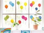 AnyDesign 9 Sheet Colorful Balloons Window Clings Stickers W... - Image 8