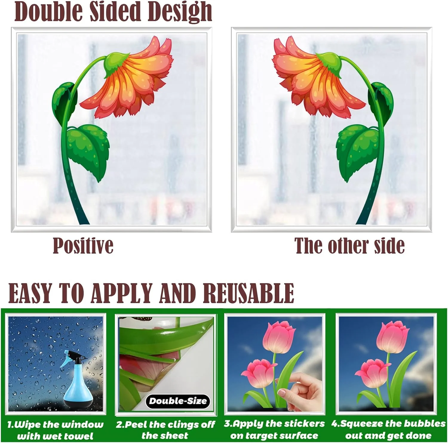 Spring Window Clings, Summer Decorations for Glass Windows,2... - Image 4