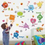 wondever Colorful Shapes Wall Stickers Educational Learning ... - Image 2