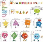 wondever Colorful Shapes Wall Stickers Educational Learning ... - Image 5