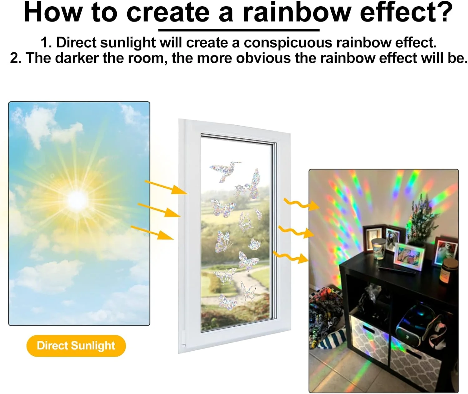 36 Pieces Window Decals for Bird Strikes, Window Clings Prev... - Image 7