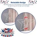 4th of July Decorations, 2Pack 14.2 Inch Red White and Blue ... - Image 7
