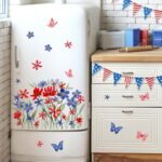 Mfault 4th of July Summer Wild Flower Patriotic Window Cling... - Image 6