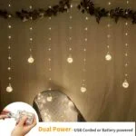 YOLIGHT Wishing Ball Curtain Lights 200 LED Window Curtain S... - Image 6
