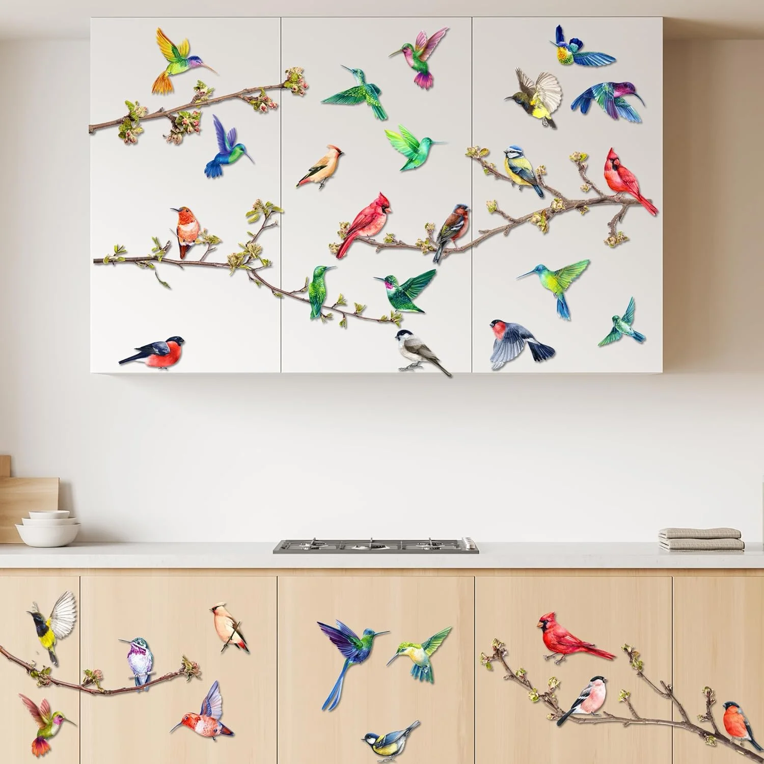 Spring Summer Bird Window Clings - 9 Sheet Hummingbirds Bran... - Image 6