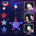 LOLStar 4th of July Lights, 3 Pack Red White and Blue Window... - Image 6