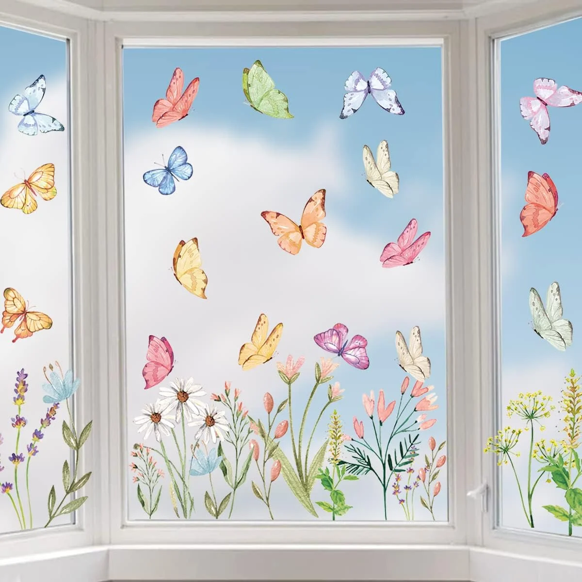 Horaldaily 50 PCS Spring Summer Window Cling Sticker, Waterc... - Image 2