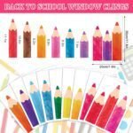 Whaline 9 Sheets Watercolor Pencil Window Clings Double-Side... - Image 6