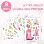 Whaline 75Pcs Spring Summer Tulip Window Clings Tulip Flower... - Image 6