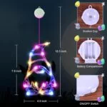 LOLStar Easter Window Lights, 3 Pack Easter Gnomes Decoratio... - Image 5