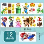 12 Sheets Super Brothers Birthday Decorations, Party Supplie... - Image 6