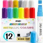 12 Pack Window Marker for Car,Washable Paint Chalk Markers w... - Image 2
