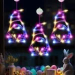 LOLStar Easter Window Lights, 3 Pack Easter Gnomes Decoratio... - Image 2