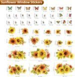 Sunflower Window Clings Large Size Sunflower Window Decals F... - Image 6