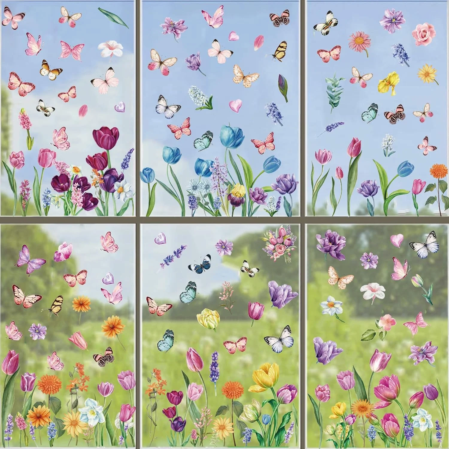 iMant Spring Window Clings for Glass Windows, 132pcs Spring ... - Image 2