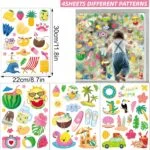 Large Summer Window Clings - 4 Sheets 63 Pcs Summer Theme Po... - Image 6