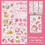 HiloPack Mother's Day Decorations Window Clings 10 Sheets Ha... - Image 5