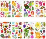 118 Pieces Summer Window Clings Stickers Hawaiian Window Dec... - Image 4