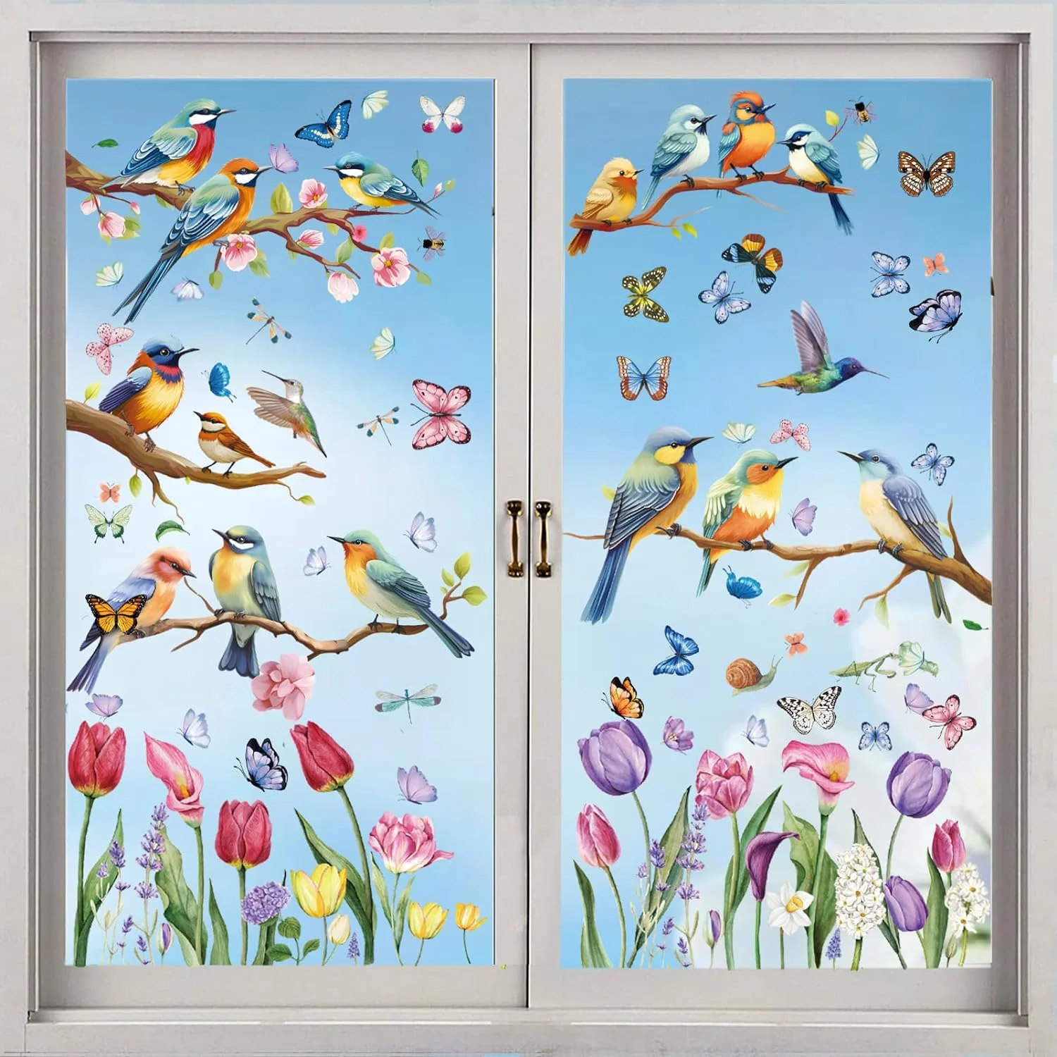 Vibrant Spring & Summer Window Clings - 78 PCS of Butterfly,... - Image 2