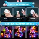 LOLStar Easter Window Lights, 3 Pack Easter Gnomes Decoratio... - Image 7