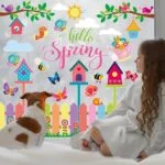 ZOiiWA Hello Spring Window Clings Spring Flowers Window Stic... - Image 7