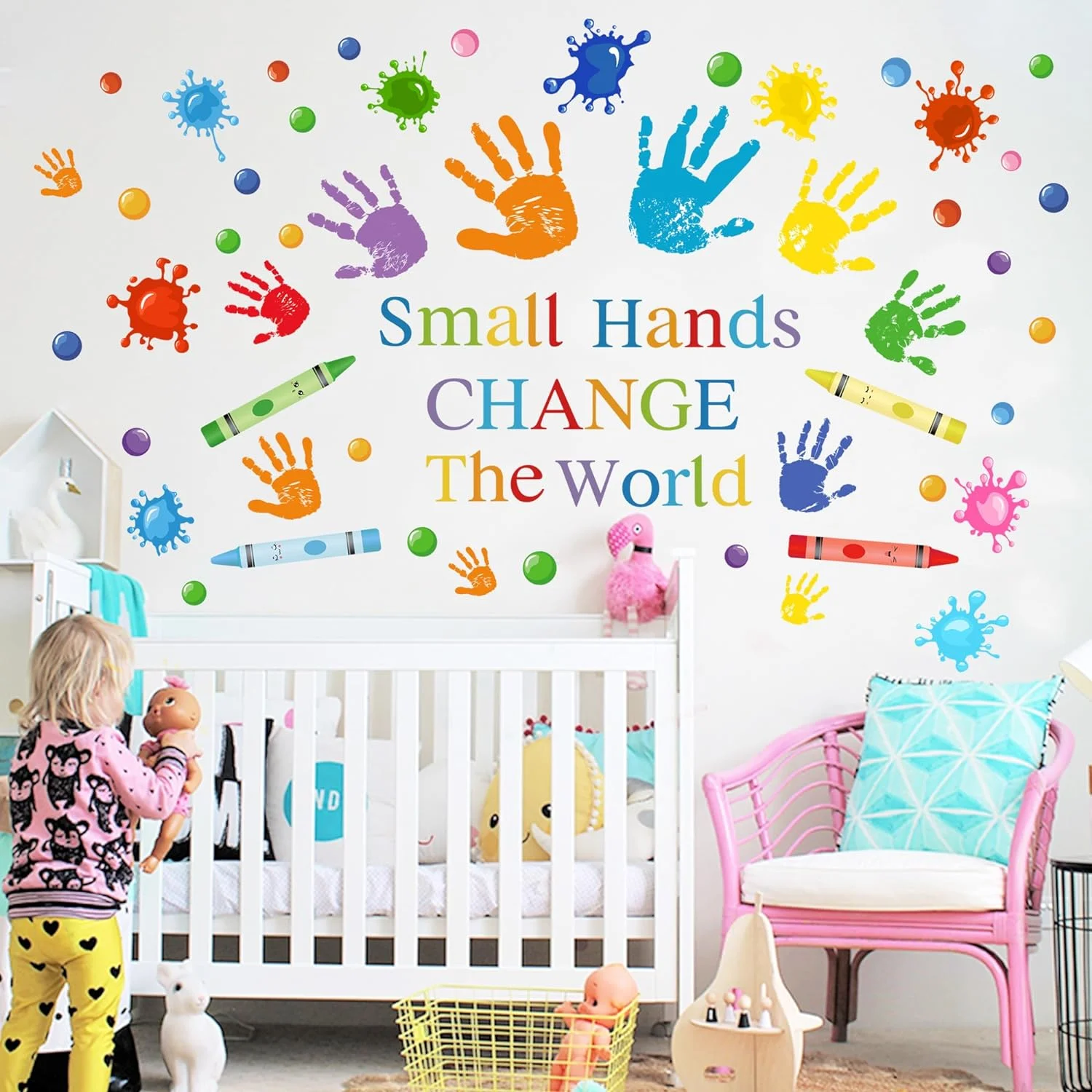 Colorful Inspirational Quotes Wall Decals Watercolor Paint S... - Image 6