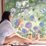 Whaline 6 Sheets Spring Summer Window Clings Watercolor Hydr... - Image 5