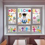Whaline Preschool Graduate Window Clings Classroom Graduatio... - Image 4