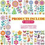 99 Pcs Spring Window Clings Butterfly Flower Window Stickers... - Image 7