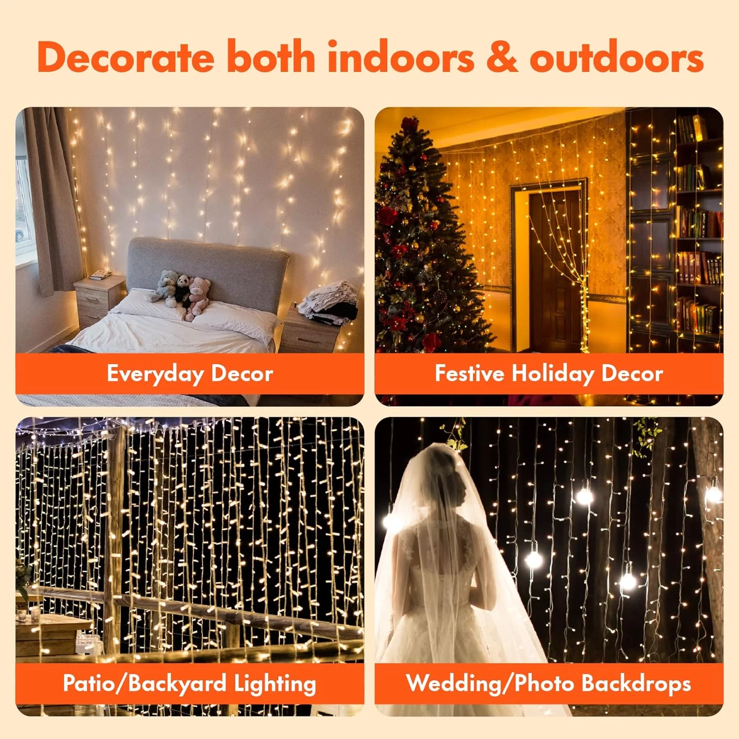 Twinkle Star 300 LED Curtain String Lights, 8 Modes Fairy Ha... - Image 4
