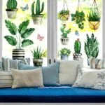 Mfault Spring Summer Potted Plant Window Clings 9 Sheets, Ca... - Image 5