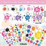 Whaline 125Pcs Inspirational Quotes Window Clings Colorful I... - Image 6