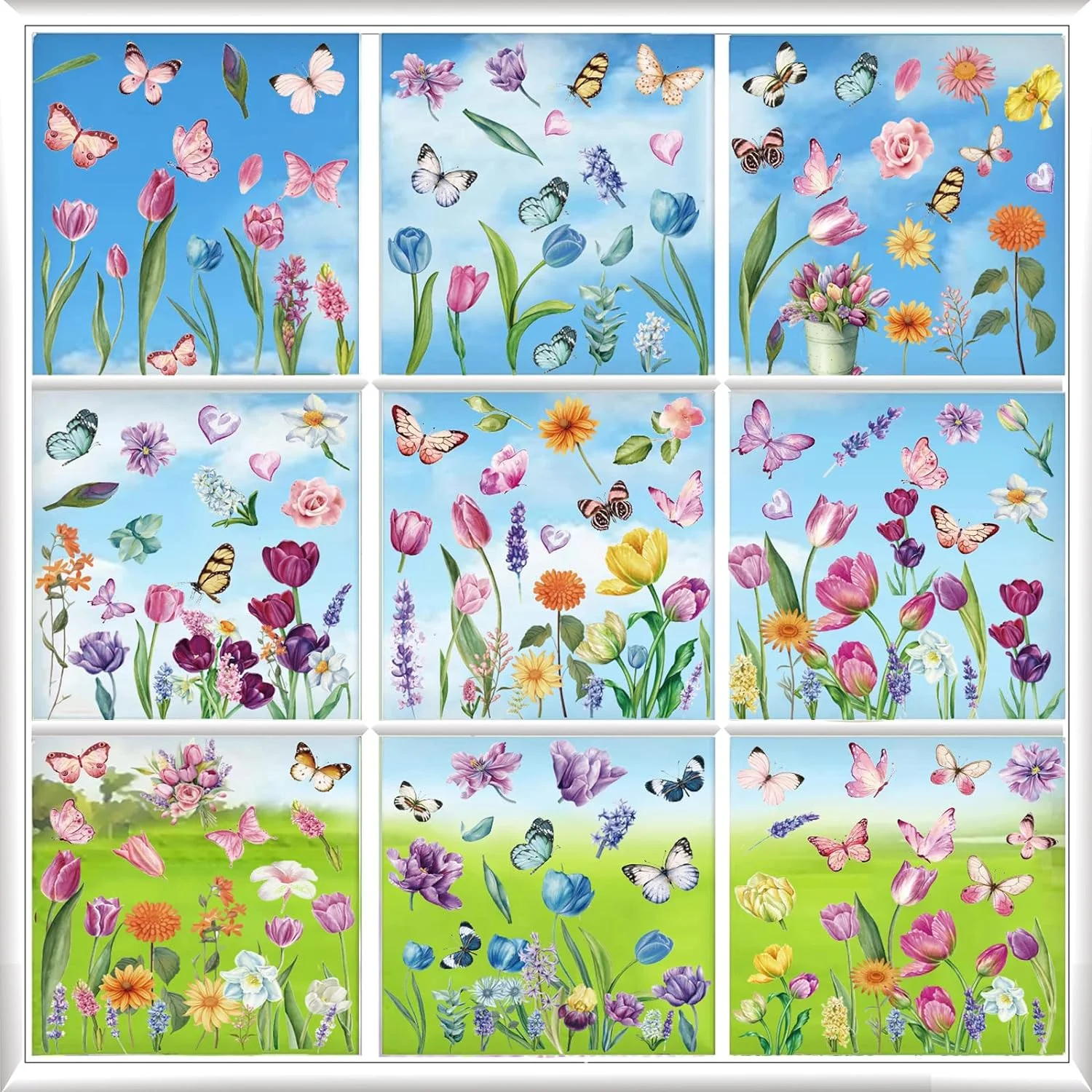 iMant Spring Window Clings for Glass Windows, 132pcs Spring ... - Image 3