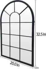 Wall Mirror Window Decorative Mirrors Arched Farmhouse for L... - Image 3