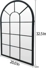 Wall Mirror Window Decorative Mirrors Arched Farmhouse for L... - Image 3