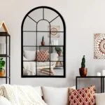 Wall Mirror Window Decorative Mirrors Arched Farmhouse for L... - Image 2