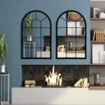 Wall Mirror Window Decorative Mirrors Arched Farmhouse for L... - Image 6