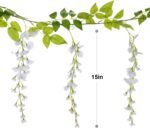 Lvydec Wisteria Artificial Flowers Garland, 4Pcs Total 28.8f... - Image 6