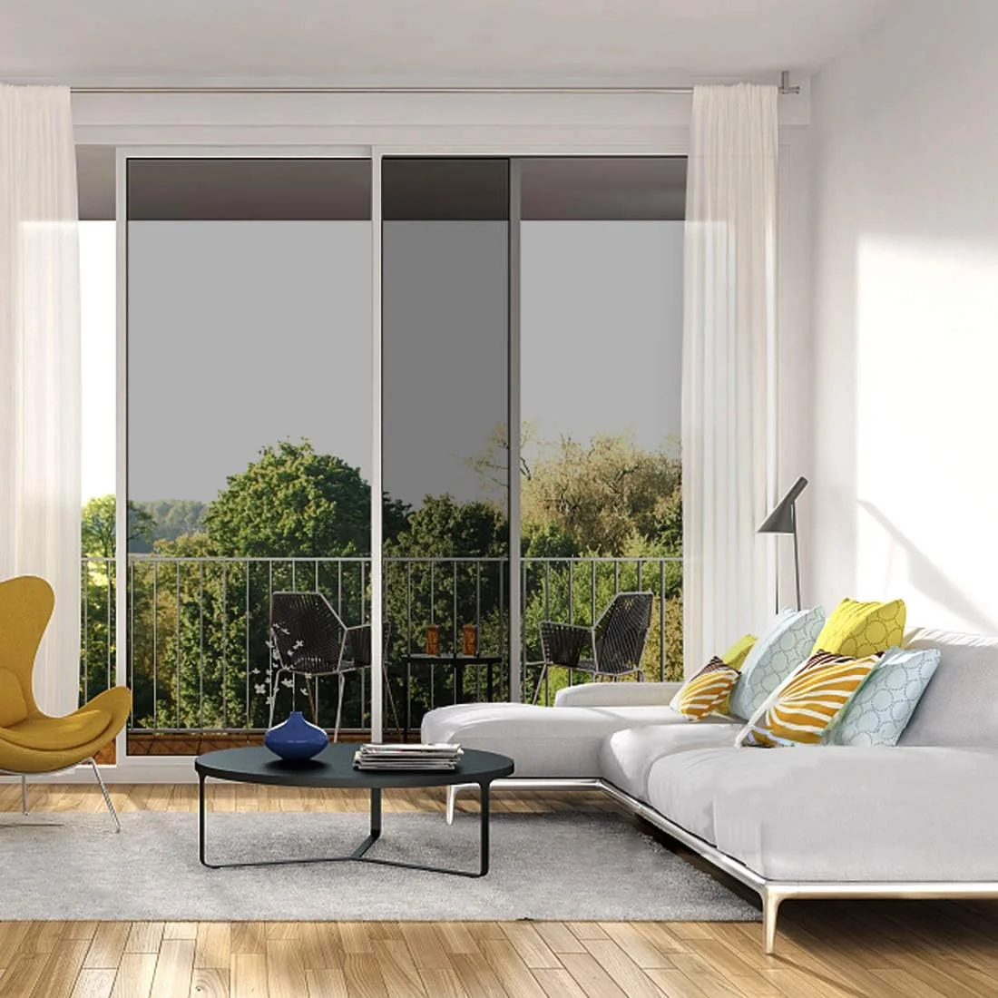 WPCTEV Window Film One Way Mirror Film Daytime Privacy Stati... - Image 8