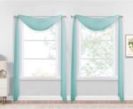NICETOWN Pool Blue Decorative Window Scarfs, Fresh Color Chi... - Image 2