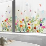 Flower Window Clings Wall Stickers, PVC Double-Sided Floral ... - Image 7