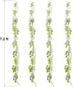 Lvydec Wisteria Artificial Flowers Garland, 4Pcs Total 28.8f... - Image 5