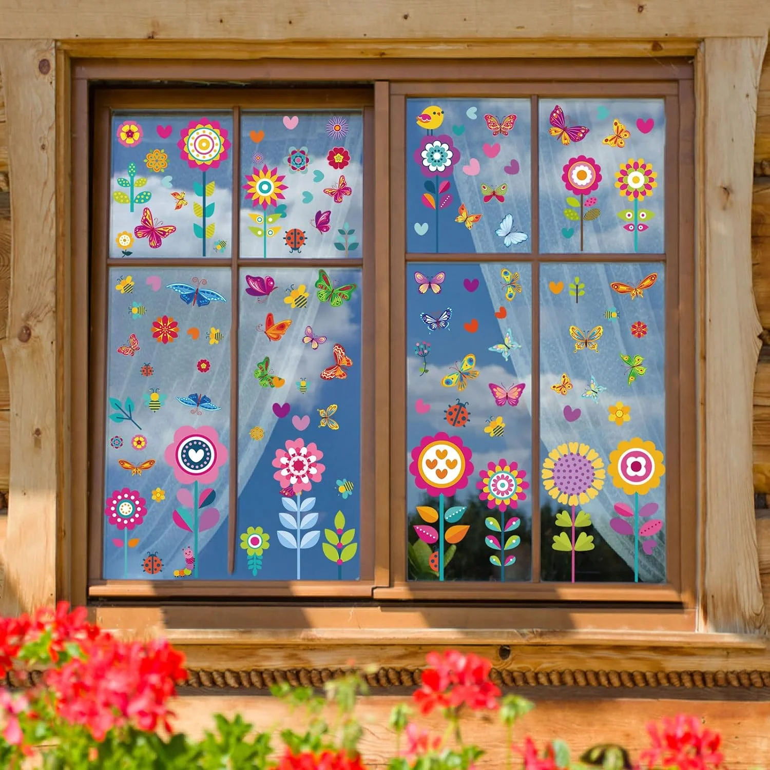 109 PCS Spring Summer Window Stickers, 9 Sheets Summer Windo... - Image 10