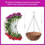 Artificial Flower in Hanging Basket Outdoor Indoor Decoratio... - Image 3