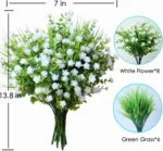 14pcs Artificial Flowers Outdoor UV Resistant Bulk Fake Plas... - Image 6