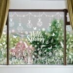 Whaline Spring Window Clings White Prints Flowers Double-Sid... - Image 5
